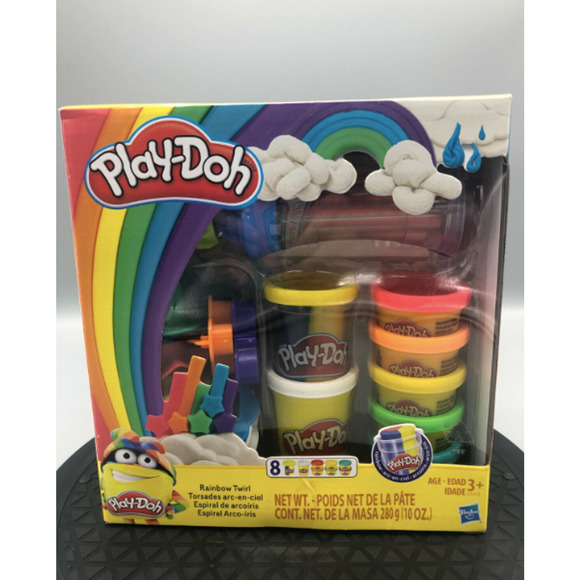 Play-Doh Rainbow Twirl Set, 8 Cans of 3-in-1 Rainbow Compound, Molds, Twister 3+ - Picture 1 of 5